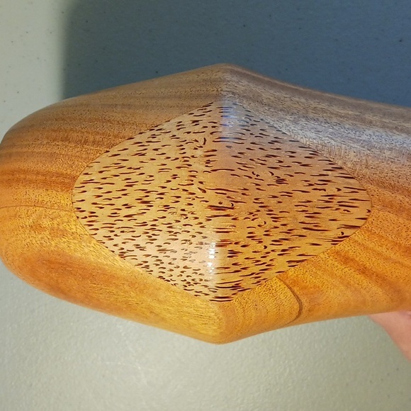 African Mohagany & Red Palm Hollow Vessel Decor Rare One-of-a-kind #eshopchicago - Picture 5 of 8